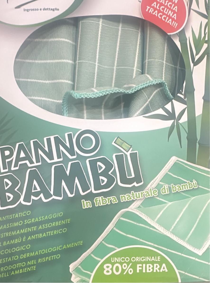 Panno in bambù x5 panni 3x vetri 1x pavimenti 1x occhiali
