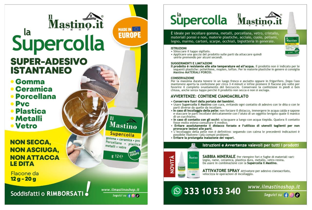 La super Colla mastino x2 tubetti da 20gr