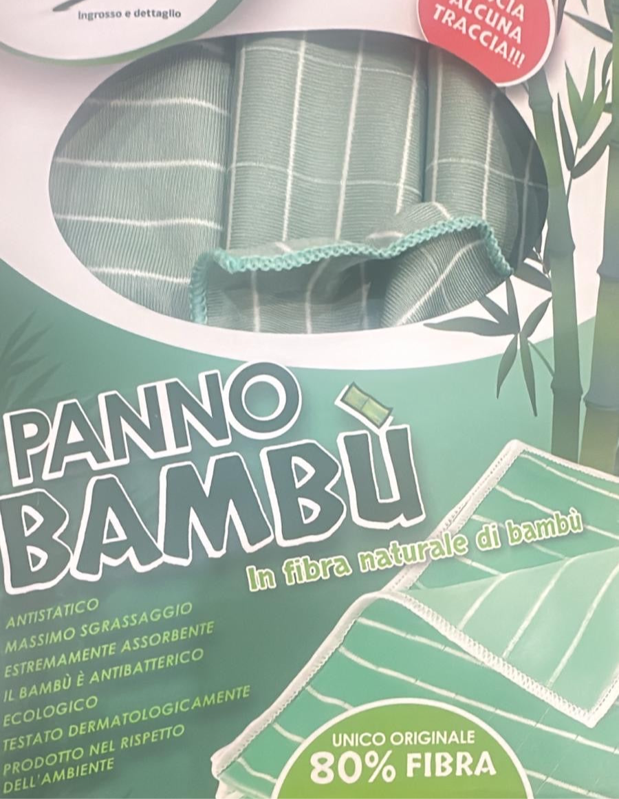 Panno in bambù x5 panni 3x vetri 1x pavimenti 1x occhiali