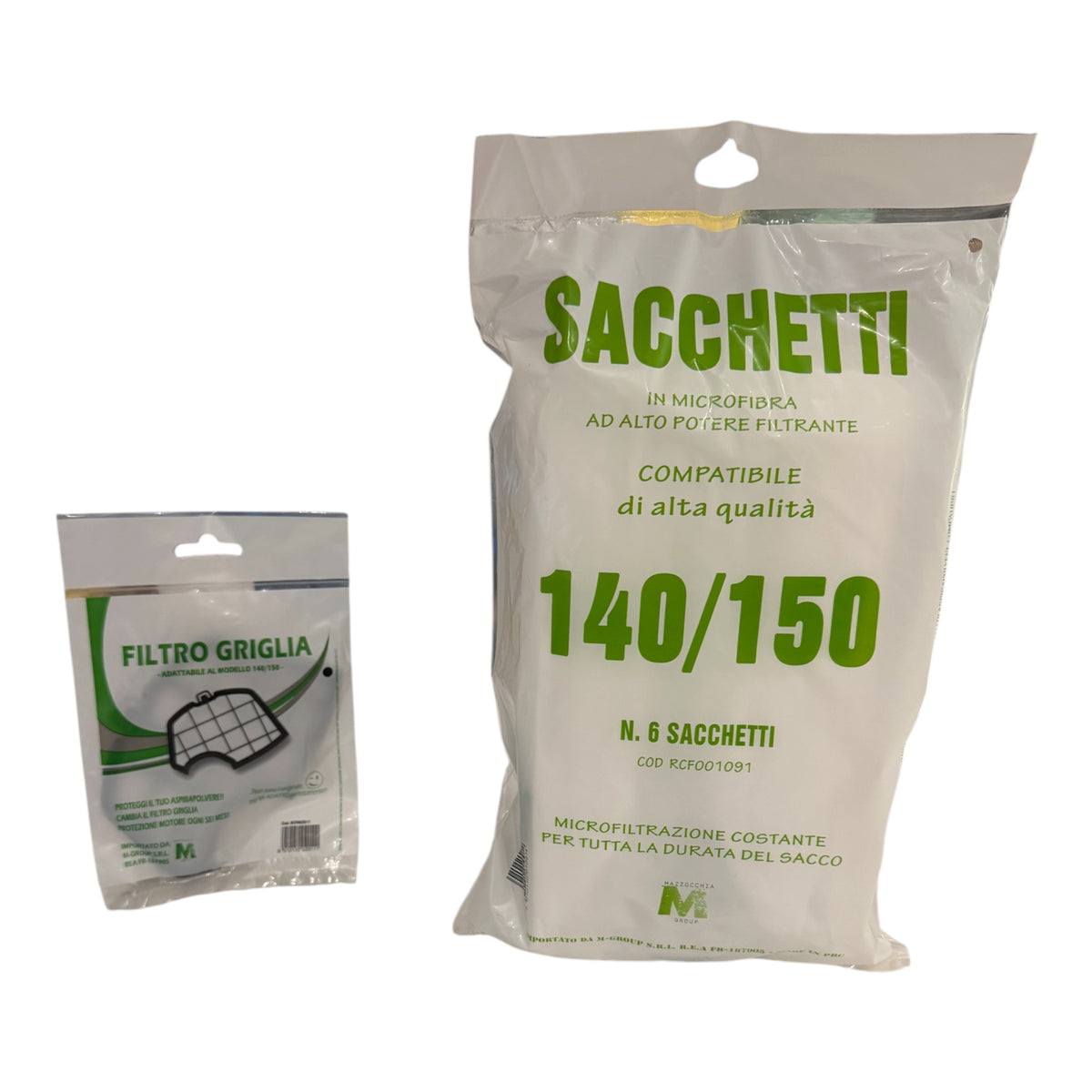 sacchetti compatibili di alta qualita' vk140/150+filtro griglia
