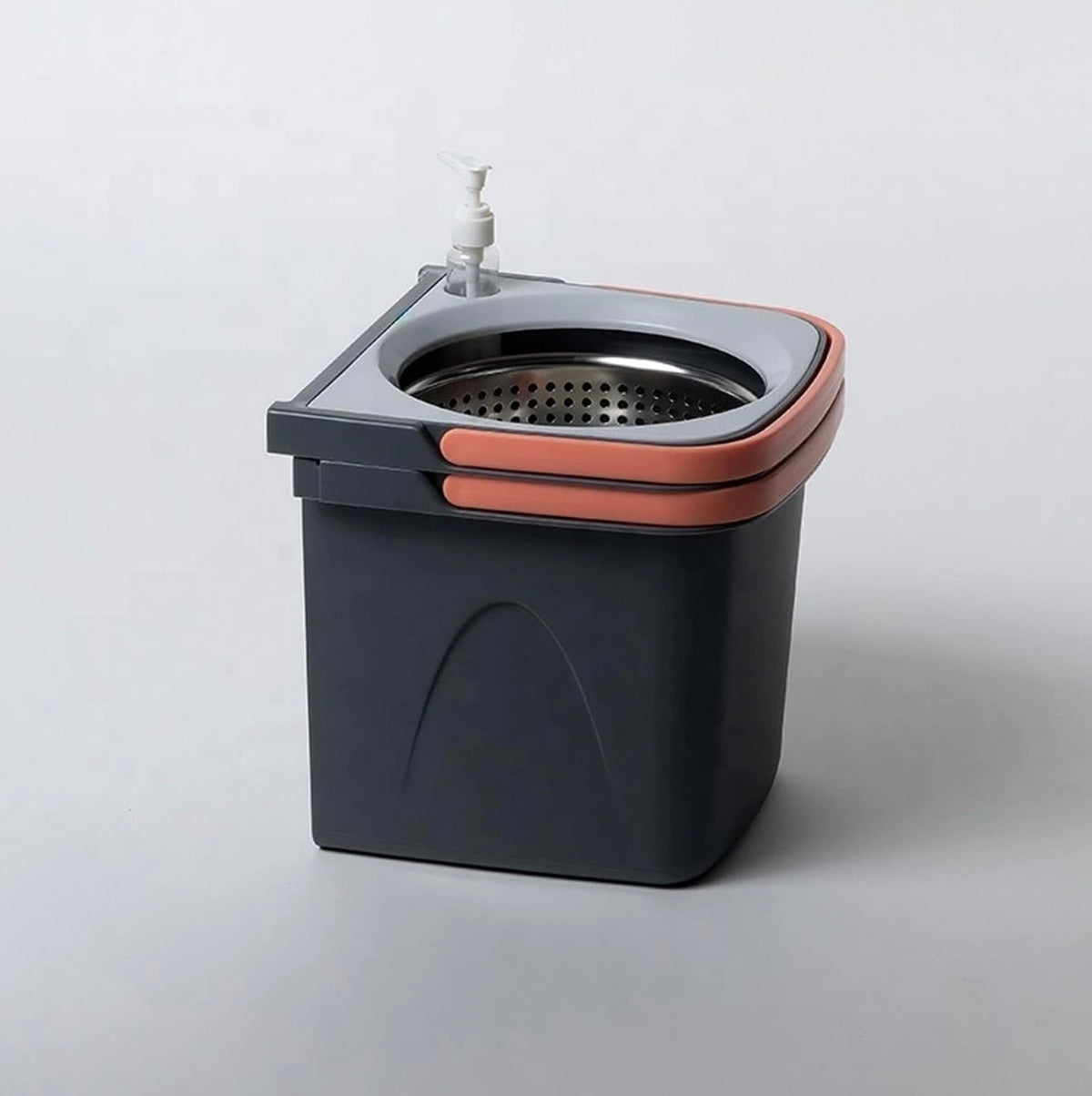Set mocio rotante acciaio inox e doppi secchi