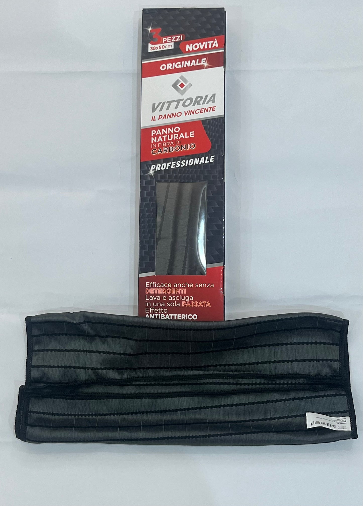 Panno in carbonio+pannetto per occhiali