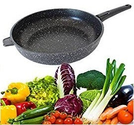 padella vulcanica bassa a induzione con manico estraibile