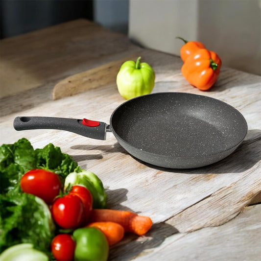 padella vulcanica alta a induzione con manico estraibile