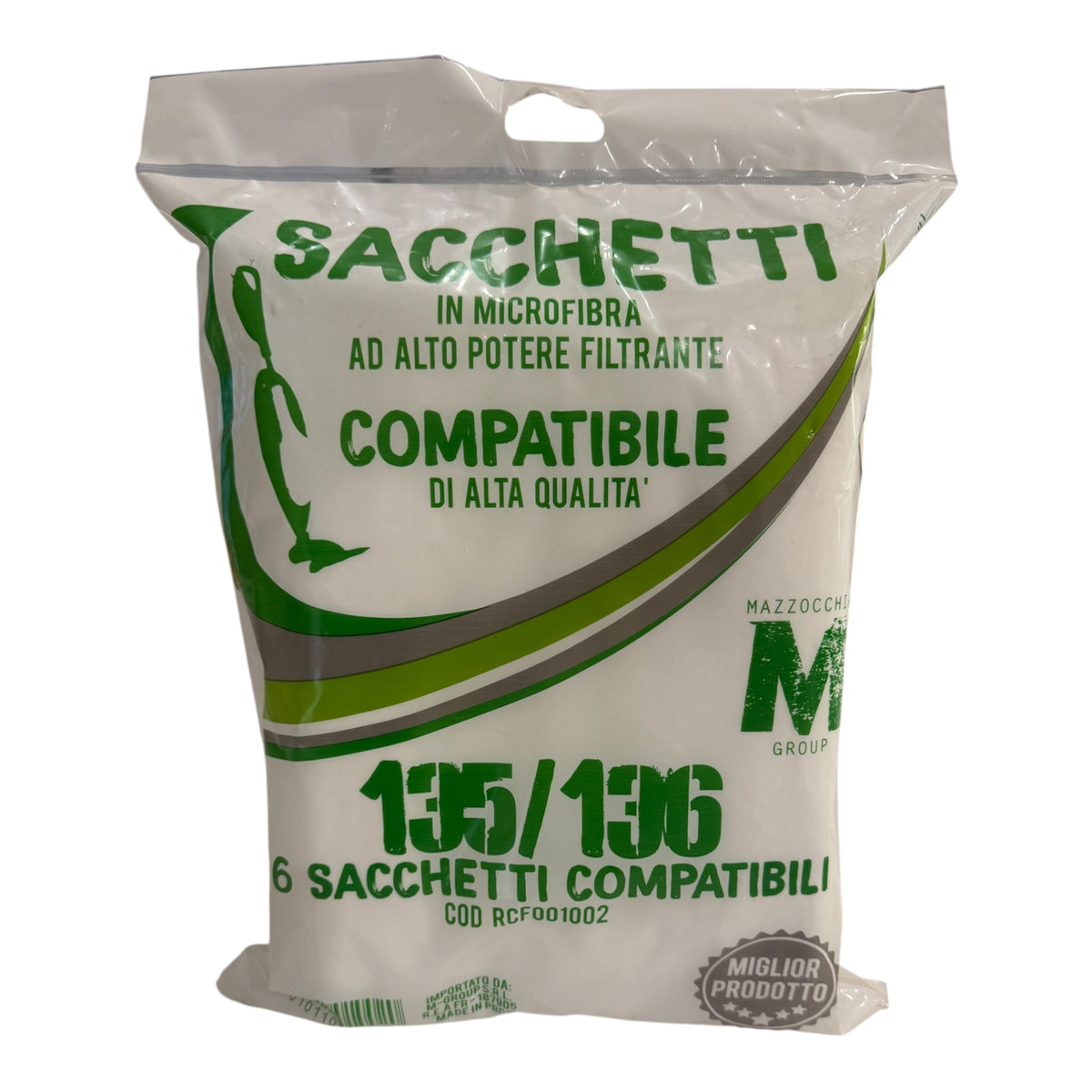 sacchetti compatibili vk135/136+filtro griglia+filtro hepa